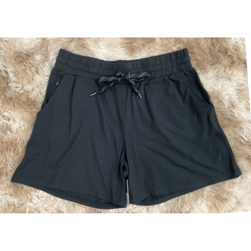 Pacific Trail Womens Black Active Hiking Shorts Small Zipper Pocket Drawstring